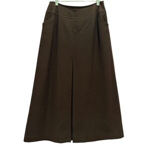 RANDOLPH DUKE The Look Women's Brown Wool Blend Maxi Skirt Size 6